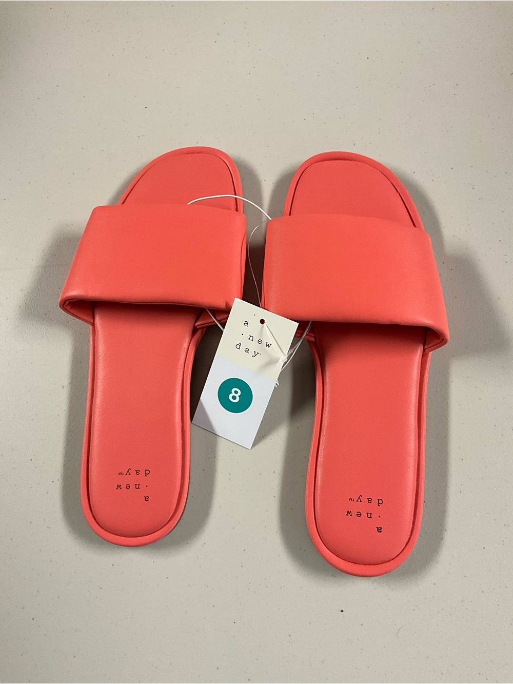 a new day Coral Slide Sandals - Women's Bright Coral